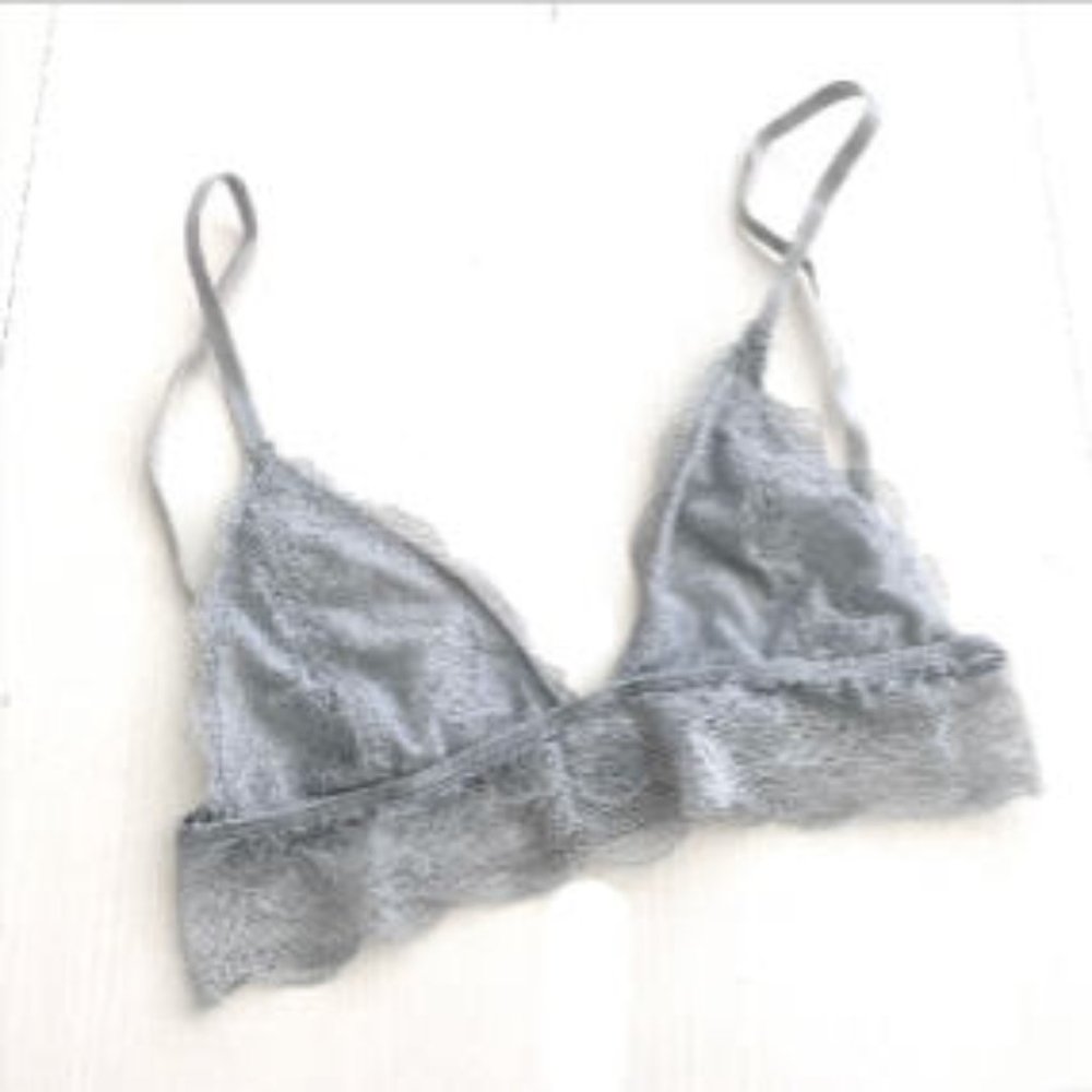 Brandy Melville blue NEW lace triangle bralette